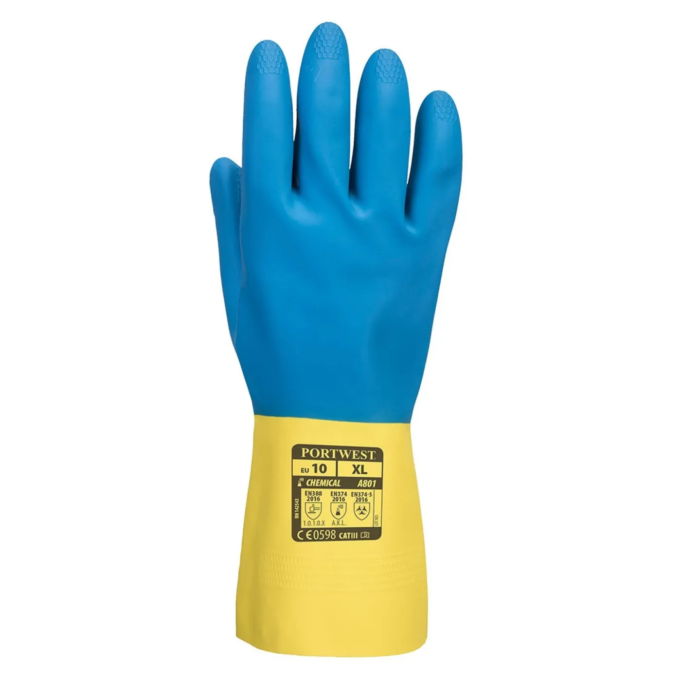 A801 - Mănuși Latex dublu impregnate / Portwest / Mănuși de protecție chimică