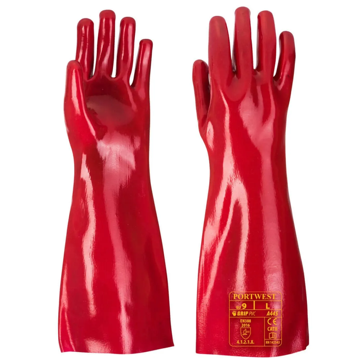A445 - Mănuși din PVC 45 cm / Portwest / Mănuși de protecție chimică