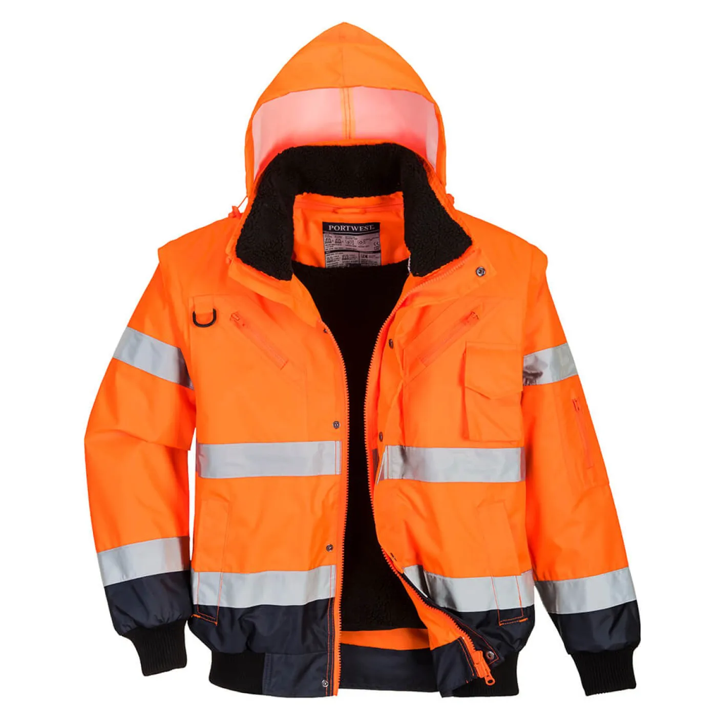 C465 - Jachetă HiVis Contrast Bomber 3-in-1 / Portwest / Jachete și geci