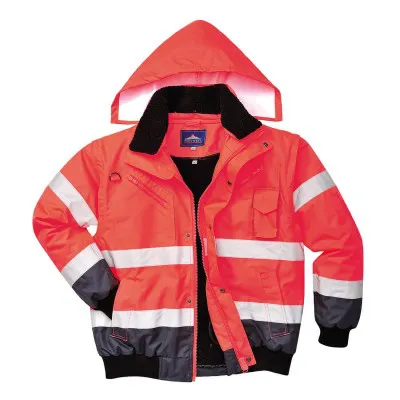 C465 - Jachetă HiVis Contrast Bomber 3-in-1 / Portwest / Jachete și geci