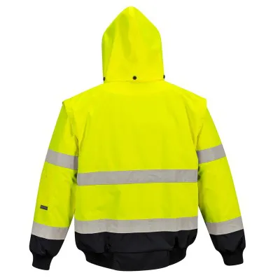 C465 - Jachetă HiVis Contrast Bomber 3-in-1 / Portwest / Jachete și geci
