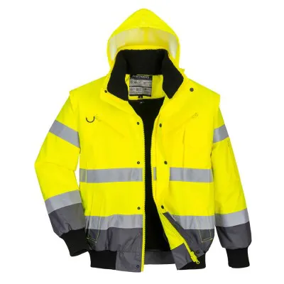 C465 - Jachetă HiVis Contrast Bomber 3-in-1 / Portwest / Jachete și geci