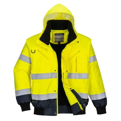 C465 - Jachetă HiVis Contrast Bomber 3-in-1 / Portwest / Jachete și geci