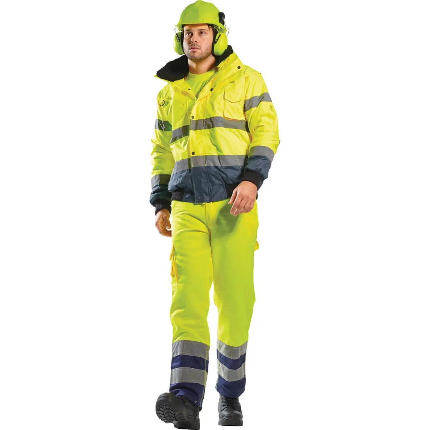 C465 - Jachetă HiVis Contrast Bomber 3-in-1 / Portwest / Jachete și geci