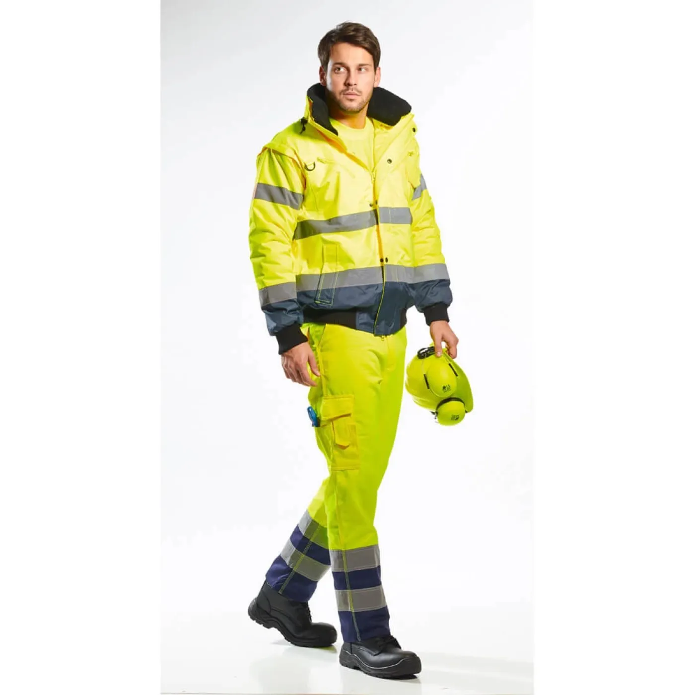 C465 - Jachetă HiVis Contrast Bomber 3-in-1 / Portwest / Jachete și geci