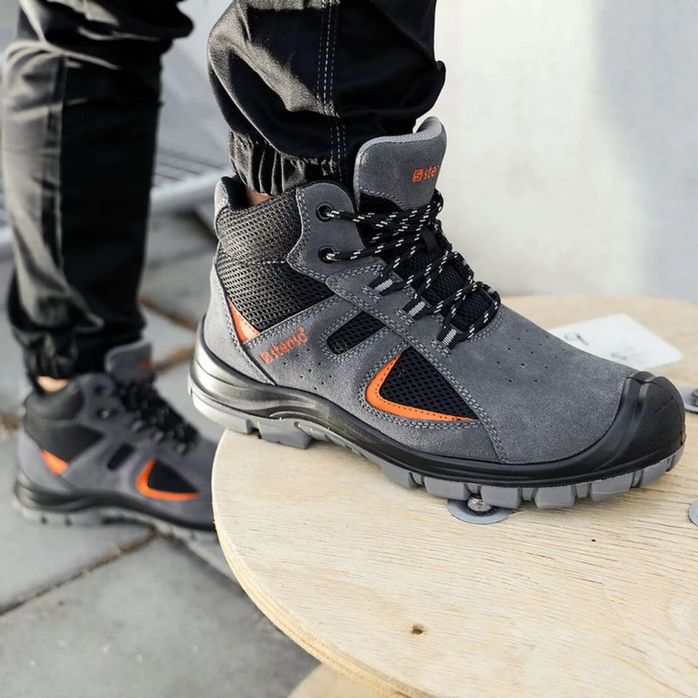 Bocanci de protecție KASTOR 2.0 GREY MID S1 / Stenso / Încălțăminte de protecție S1