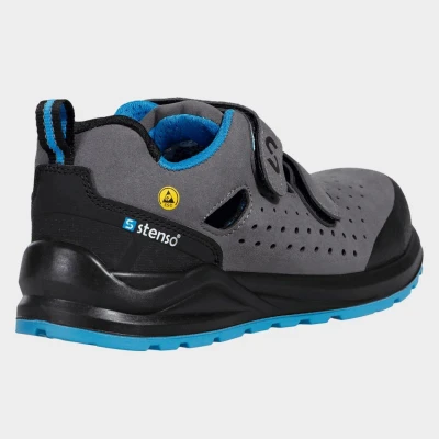 Sandale de protecție JETT S1PS ESD GRI/NEGRU / Stenso / Sandale de protecție, saboți de lucru, galoși din PVC