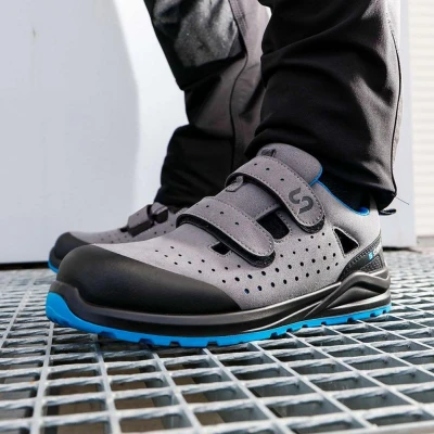 Sandale de protecție JETT S1PS ESD GRI/NEGRU / Stenso / Sandale de protecție, saboți de lucru, galoși din PVC