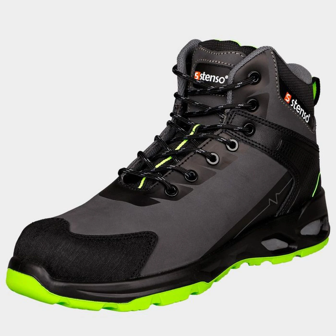 Bocanci de protecție RULER S3S SR GREY/GREEN / Stenso / Încălțăminte de protecție S3S