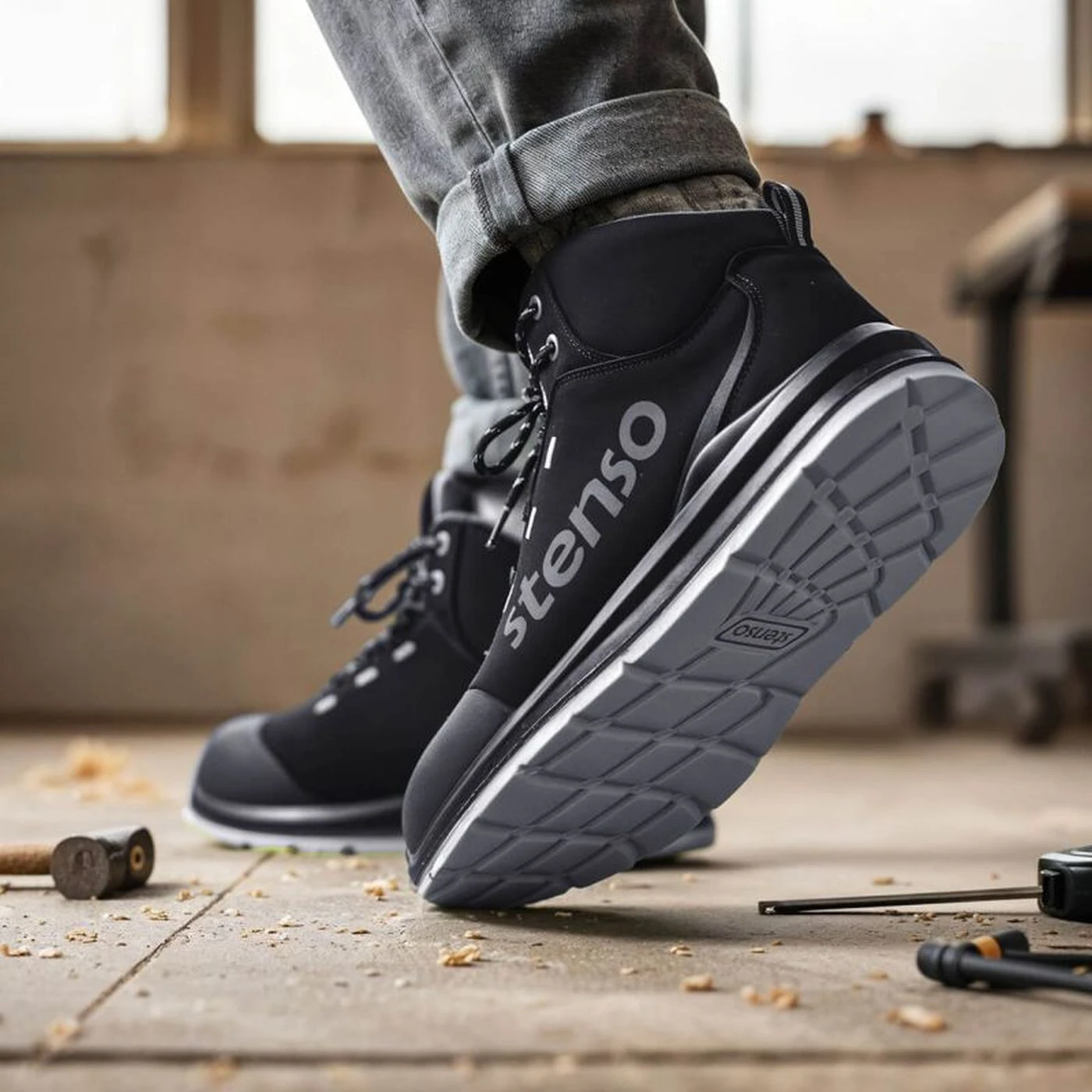 Ghete de protecție JETT BLACK ANKLE MF S3 / Stenso / Încălțăminte de protecție S3