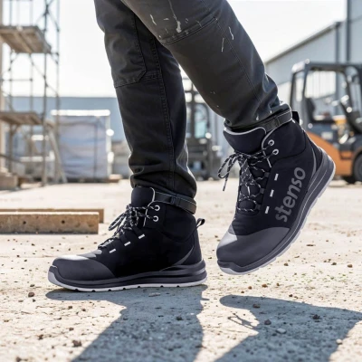 Ghete de protecție JETT BLACK ANKLE MF S3 / Stenso / Încălțăminte de protecție S3