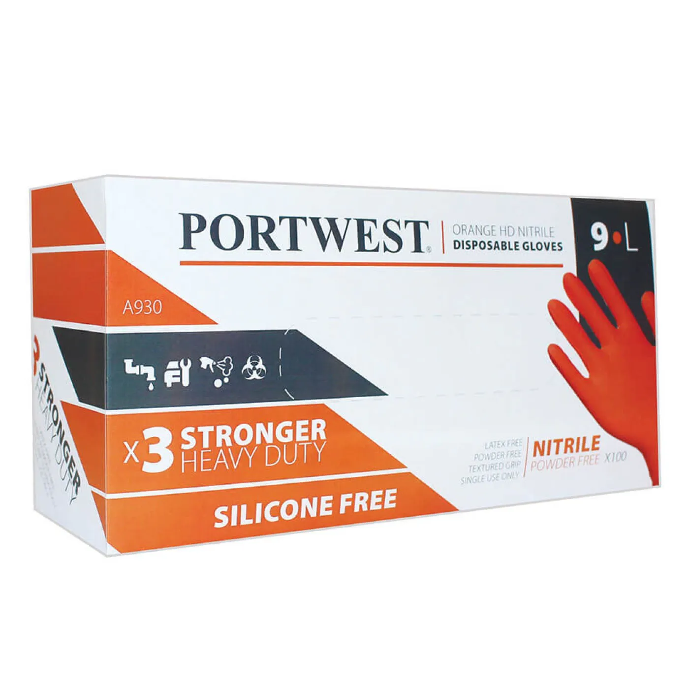 A930 - Mănuși de unică folosință din nitril, fără silicon / Portwest / Mănuși de unică folosință