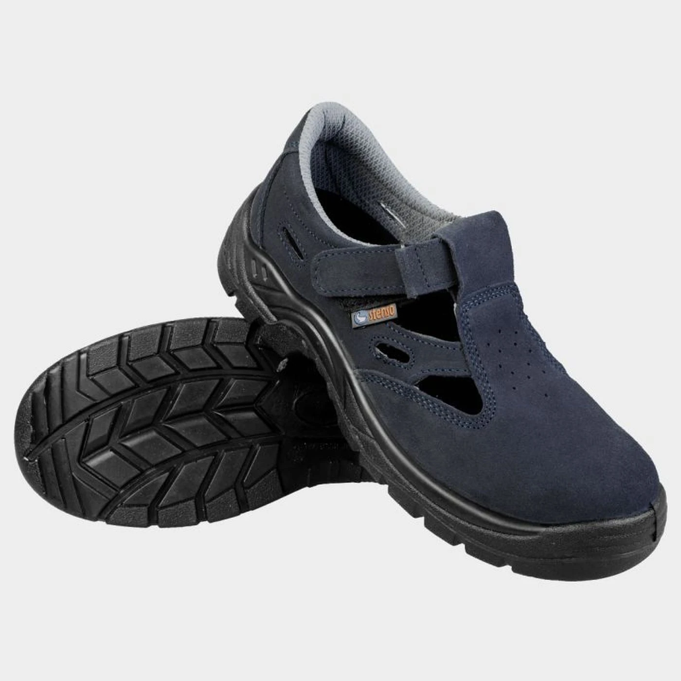 Sandale de protecție TOUAREG SANDAL VINTAGE NAVY S1 / Stenso / Sandale de protecție, saboți de lucru, galoși din PVC