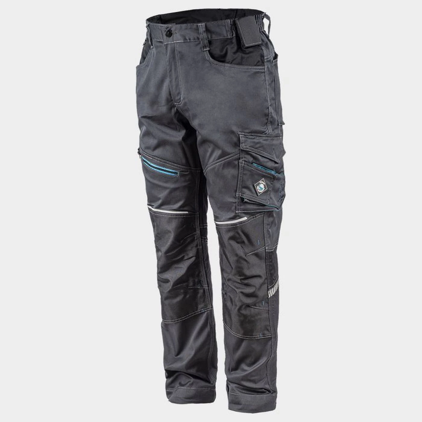 Pantaloni de lucru REVOLT 4STRETCH GREY/BLACK/PETROL / Stenso / Pantaloni, salopete, colanți