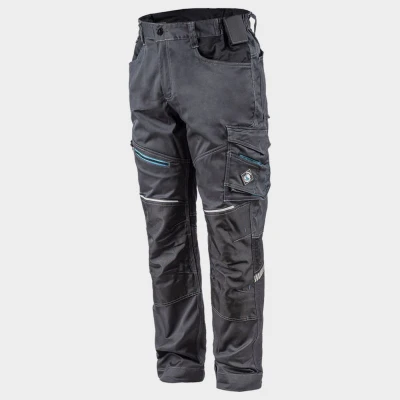 Pantaloni de lucru REVOLT 4STRETCH GREY/BLACK/PETROL / Stenso / Pantaloni, salopete, colanți