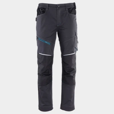 Pantaloni de lucru REVOLT 4STRETCH GREY/BLACK/PETROL / Stenso / Pantaloni, salopete, colanți