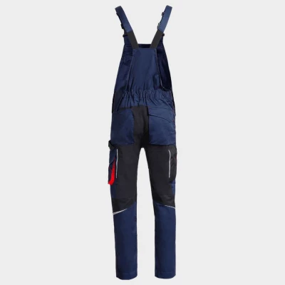 Salopetă de lucru REVOLT 4STRETCH DARK BLUE/BLACK/RED / Stenso / Pantaloni, salopete, colanți