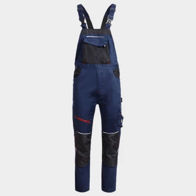 Salopetă de lucru REVOLT 4STRETCH DARK BLUE/BLACK/RED / Stenso / Pantaloni, salopete, colanți