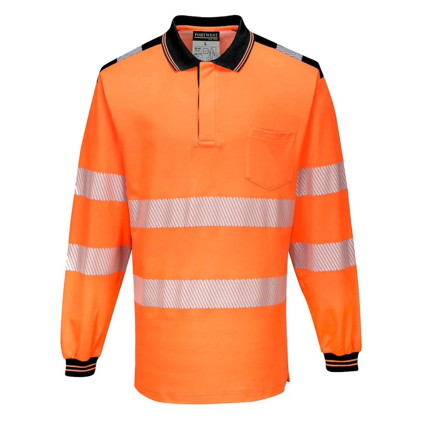 T184 - Tricou Polo PW3 Hi-Vis L/S / Portwest / Tricouri, bluze, cămăși