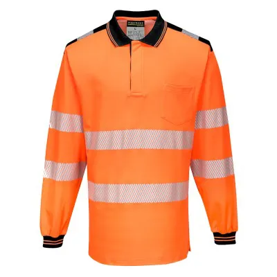 T184 - Tricou Polo PW3 Hi-Vis L/S / Portwest / Tricouri, bluze, cămăși