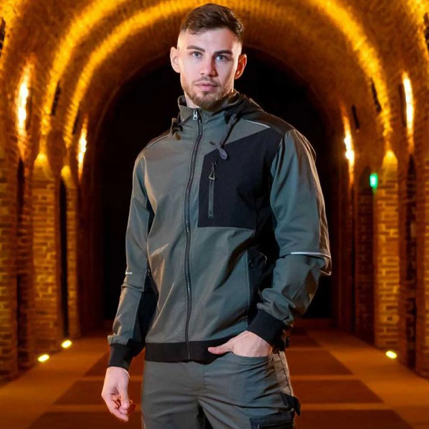 Jachetă de lucru REVOLT LIGHT STRETCH GREEN / Stenso / Jachete și geci