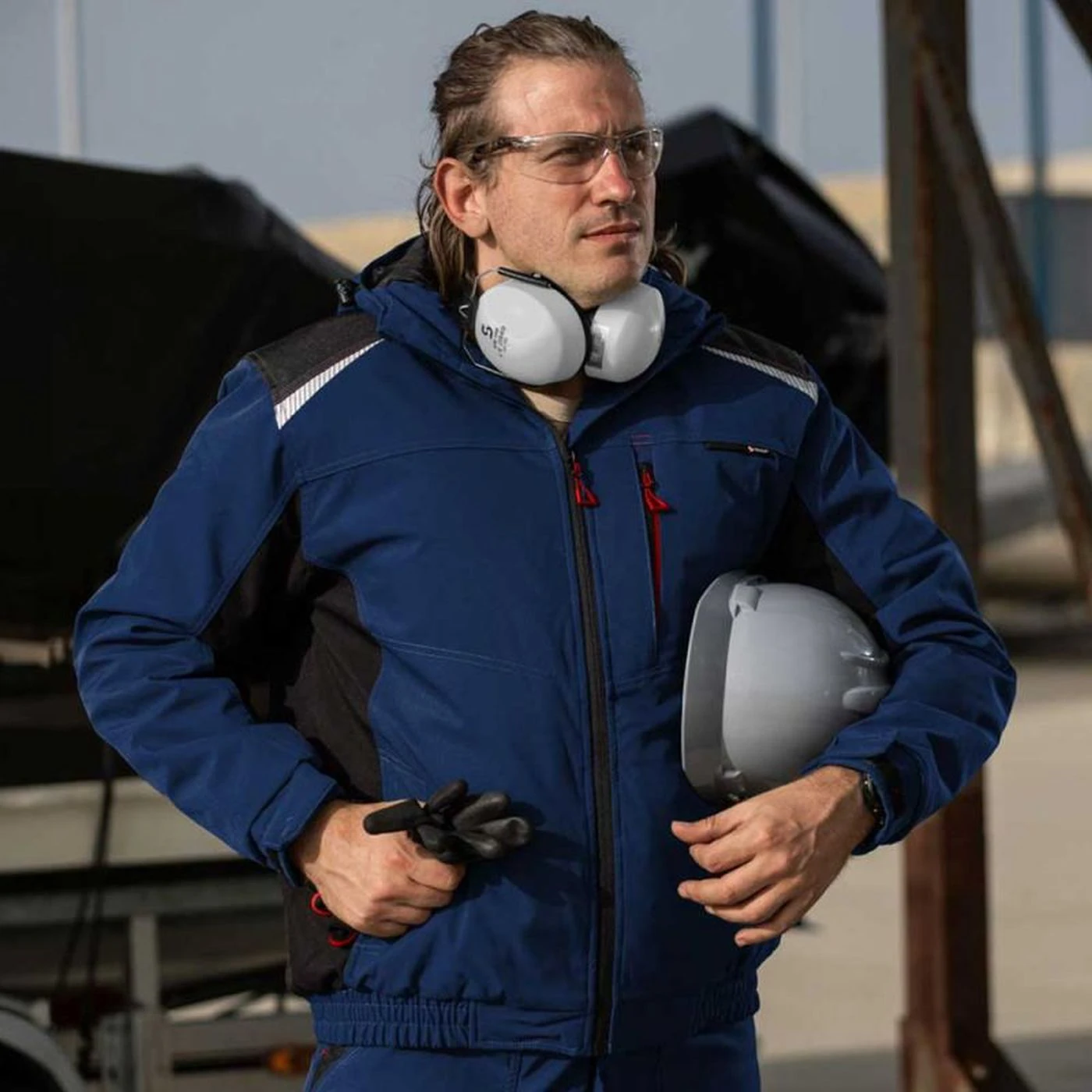 Geacă de lucru REVOLT SOFTSHELL WINTER BLEUMARIN/NEGRU / Stenso / Jachete și geci