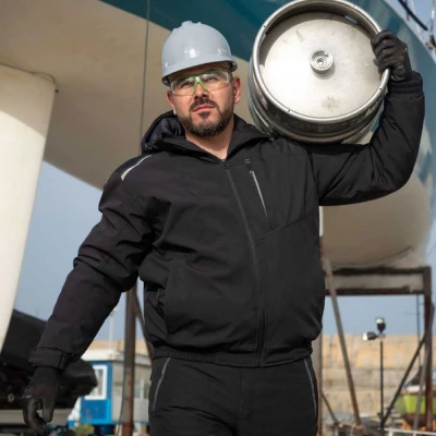 Geacă de lucru REVOLT SOFTSHELL WINTER NEGRU / Stenso / Jachete și geci