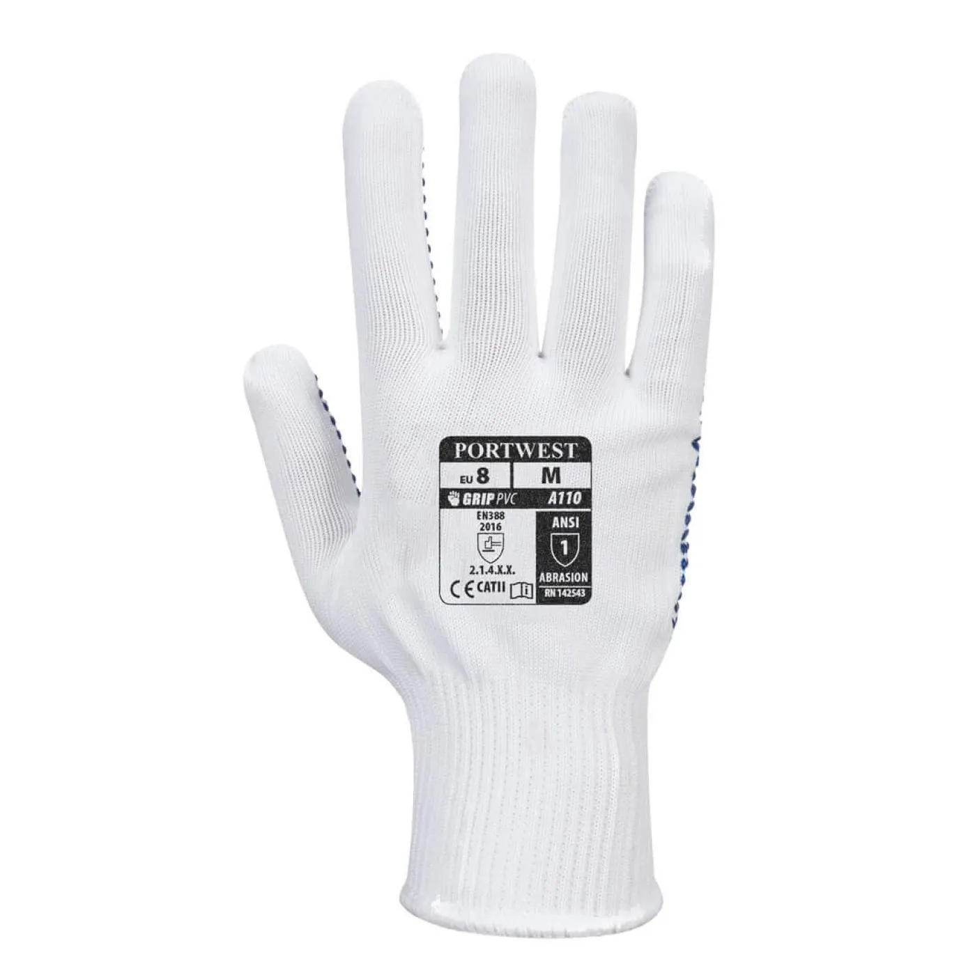 A110 - Mănuși Nylon Polka Dot / Portwest / Mănuși de protecție din material textil impregnate