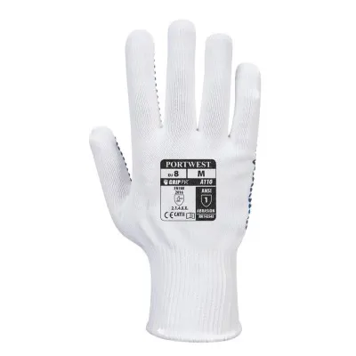 A110 - Mănuși Nylon Polka Dot / Portwest / Mănuși de protecție din material textil impregnate