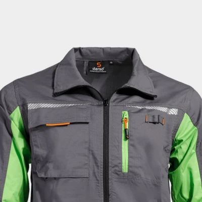 Jachetă de lucru PRISMA LIGHT STRETCH GRI/VERDE / Stenso / Jachete și geci
