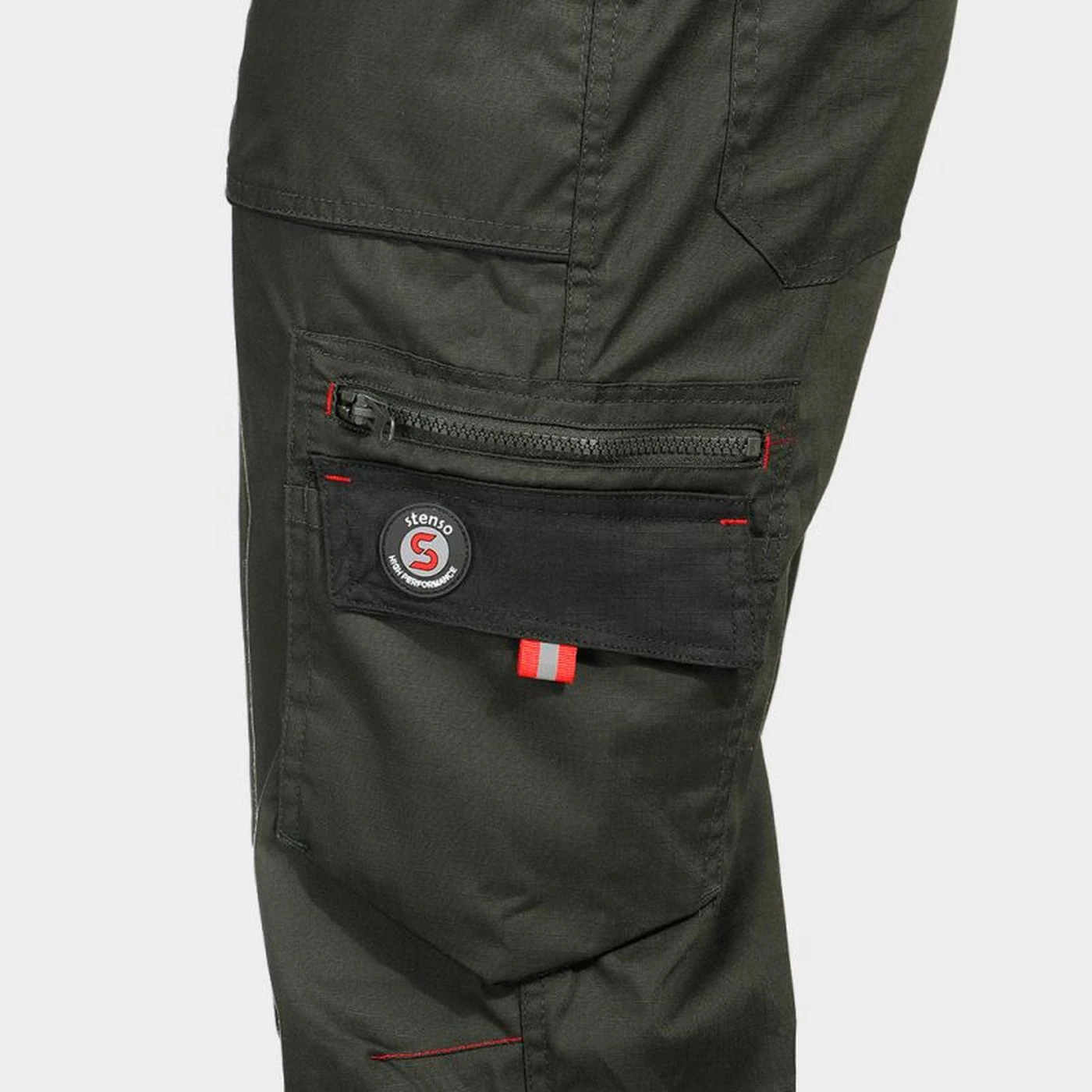 Salopetă de lucru PRISMA LIGHT STRETCH KAKI/NEGRU / Stenso / Pantaloni, salopete, colanți