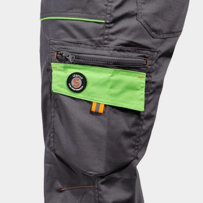 Salopetă de lucru PRISMA LIGHT STRETCH GRI/VERDE / Stenso / Pantaloni, salopete, colanți