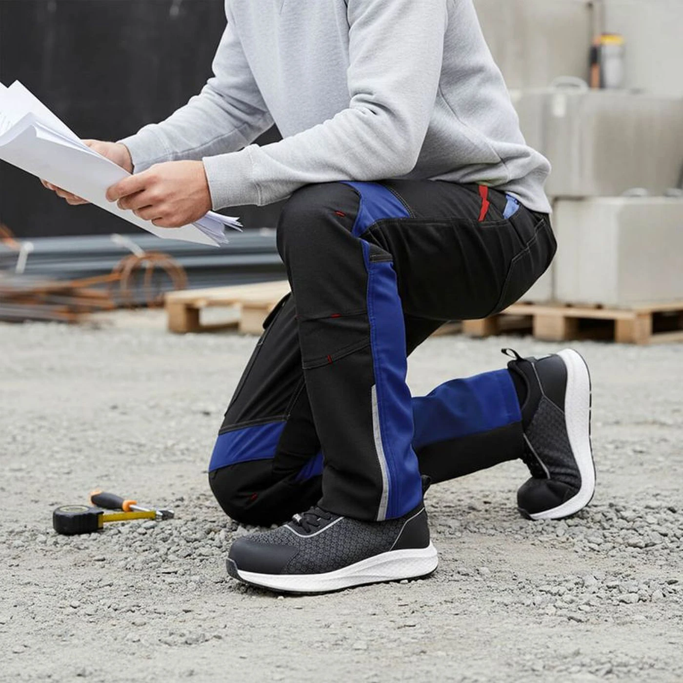 Pantaloni de lucru PRISMA SOFTSHELL 2.0 ALBASTRU NEGRU/ÎNCHIS / Stenso / Pantaloni, salopete, colanți