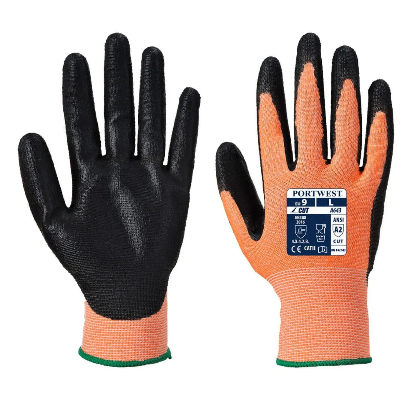 A643 - Mănuși Amber Cut Nitrile Foam / Portwest / Mănuși de protecție din material textil impregnate