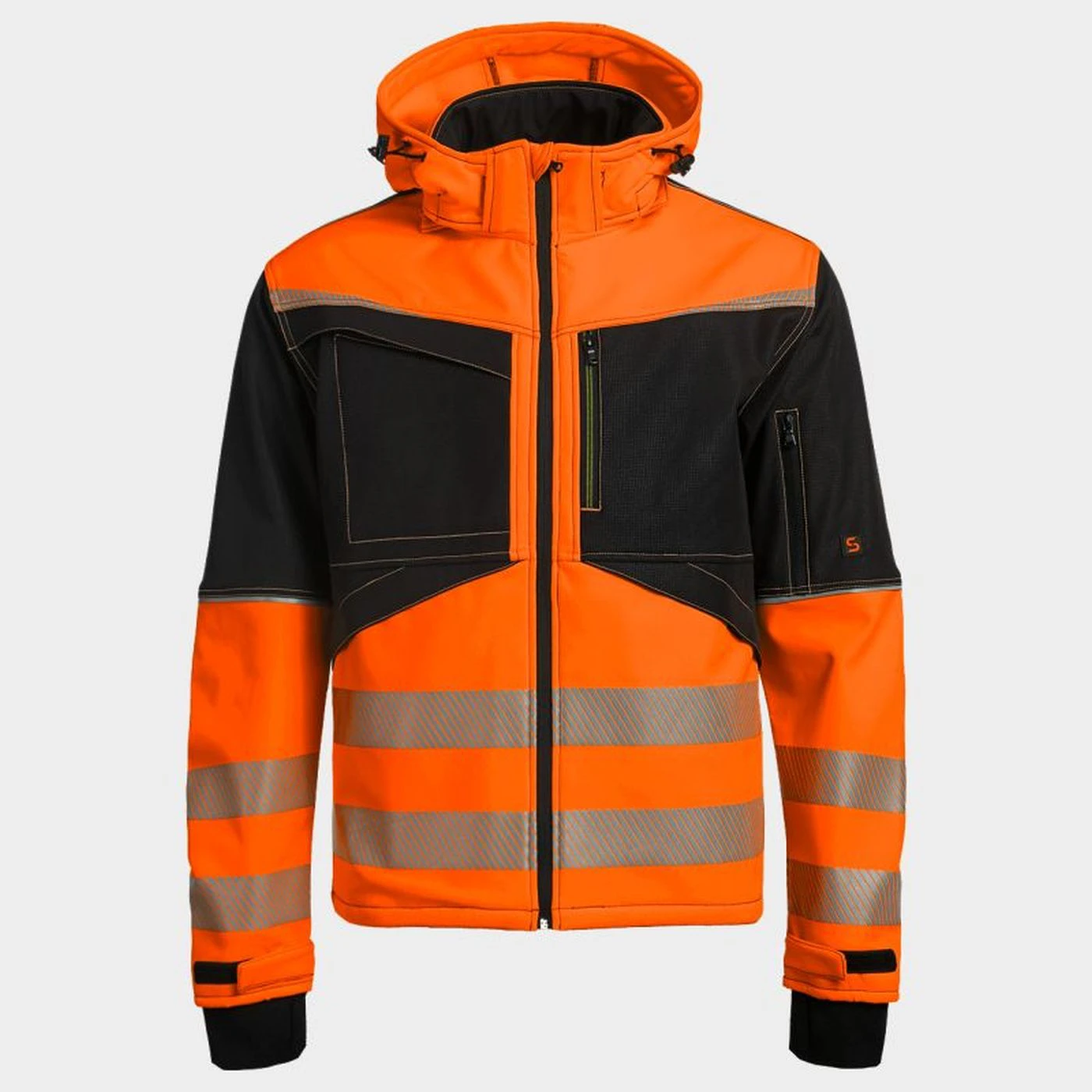 Jachetă softshell PRISMA 2.0 HV ORANGE/BLACK / Stenso / Jachete și geci