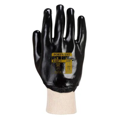 A400 - Mănuși PVC Knitwrist / Portwest / Mănuși de protecție din material textil impregnate