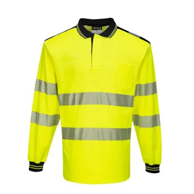 T184 - Tricou Polo PW3 Hi-Vis L/S / Portwest / Tricouri, bluze, cămăși