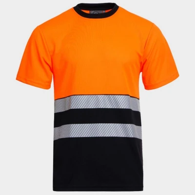 Tricou reflectorizant PRISMA HV PORTOCALIU/NEGRU / Stenso / Tricouri, bluze, cămăși