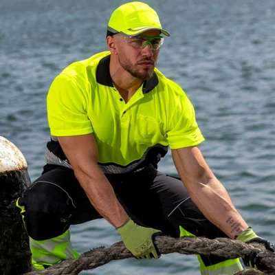 Tricou polo tricou reflectorizant PRISMA HV GALBEN/NEGRU / Stenso / Tricouri, bluze, cămăși