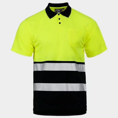 Tricou polo tricou reflectorizant PRISMA HV GALBEN/NEGRU / Stenso / Tricouri, bluze, cămăși