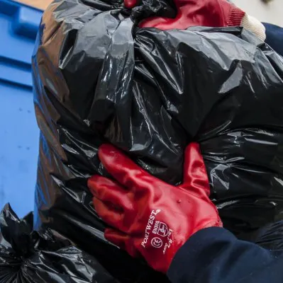 A400 - Mănuși PVC Knitwrist / Portwest / Mănuși de protecție din material textil impregnate