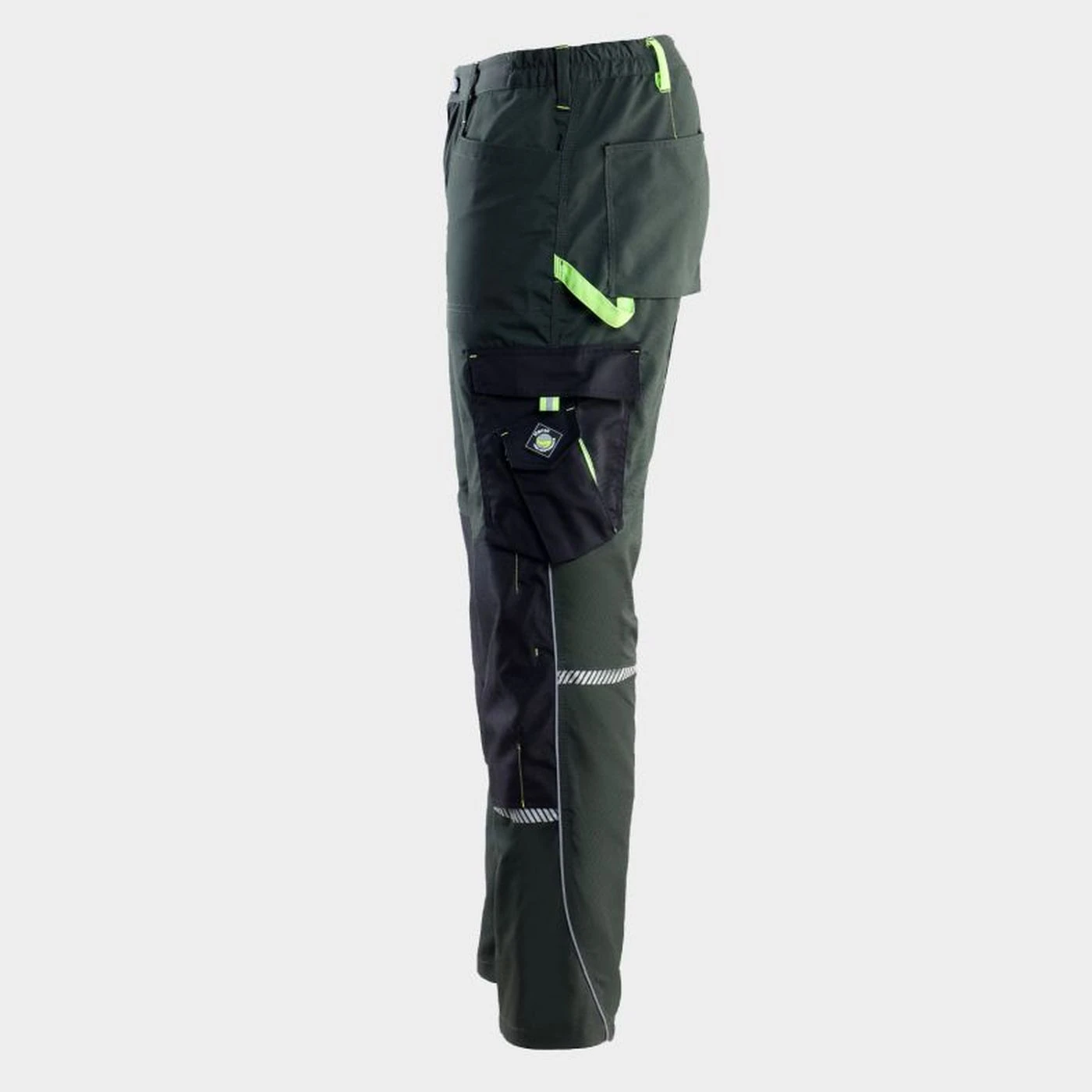 Pantaloni de lucru PRISMA VERDE/NEGRU / Stenso / Pantaloni, salopete, colanți