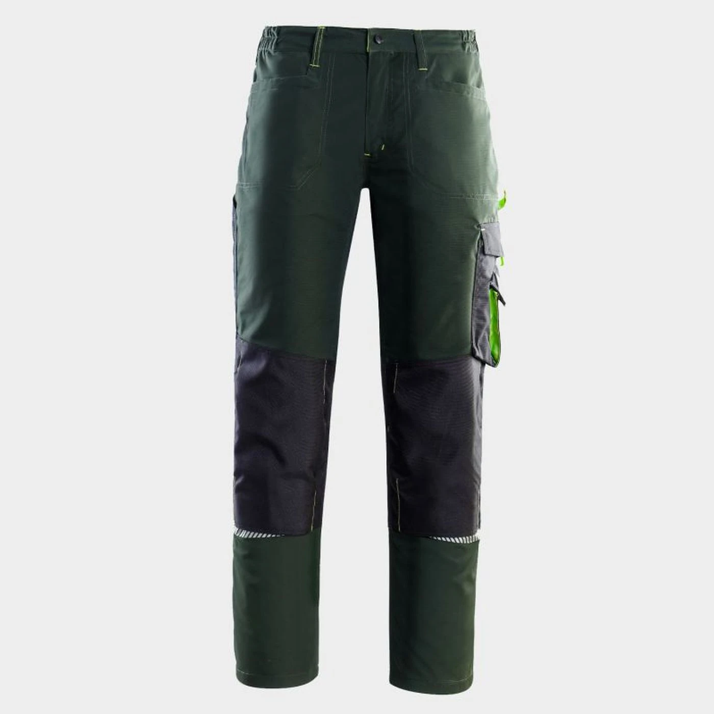 Pantaloni de lucru PRISMA VERDE/NEGRU / Stenso / Pantaloni, salopete, colanți
