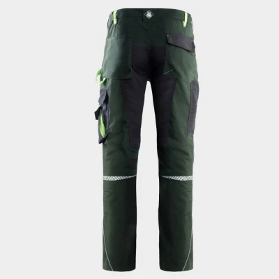 Pantaloni de lucru PRISMA VERDE/NEGRU / Stenso / Pantaloni, salopete, colanți