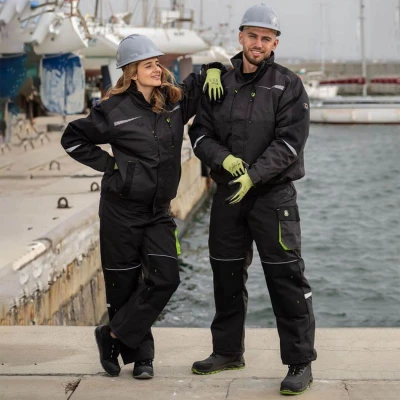 Geacă de lucru KASTOR T/C WINTER GREY/BLACK/GREEN / Stenso / Jachete și geci