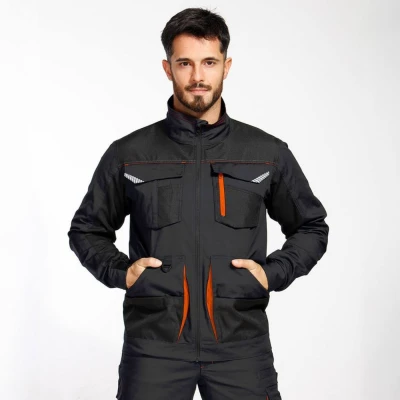 Jachetă de lucru KASTOR STRETCH GREY/ORANGE / Stenso / Jachete și geci