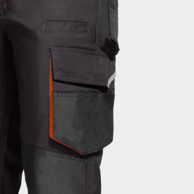 Pantaloni de lucru KASTOR STRETCH GREY/ORANGE / Stenso / Pantaloni, salopete, colanți