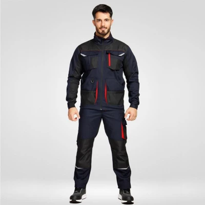 Pantaloni de lucru KASTOR STRETCH DARK BLUE/RED / Stenso / Pantaloni, salopete, colanți