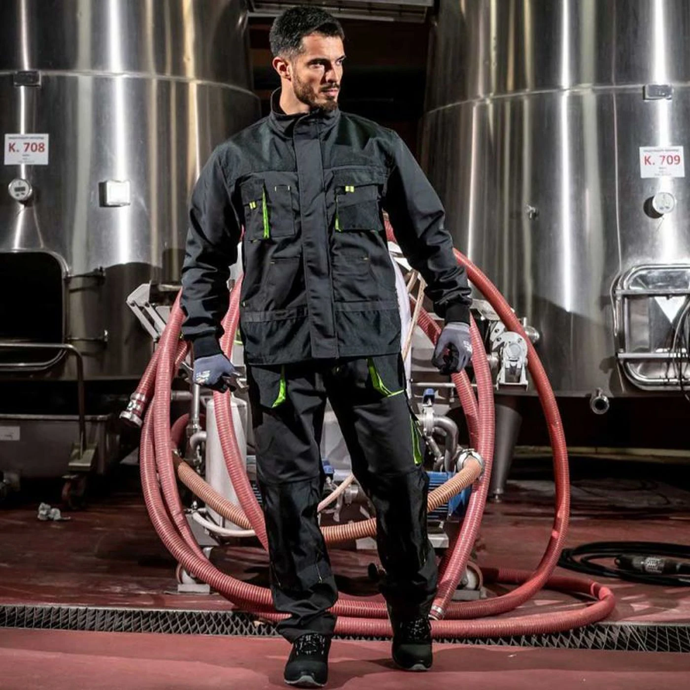 Pantaloni de lucru KASTOR GRI / Stenso / Pantaloni, salopete, colanți