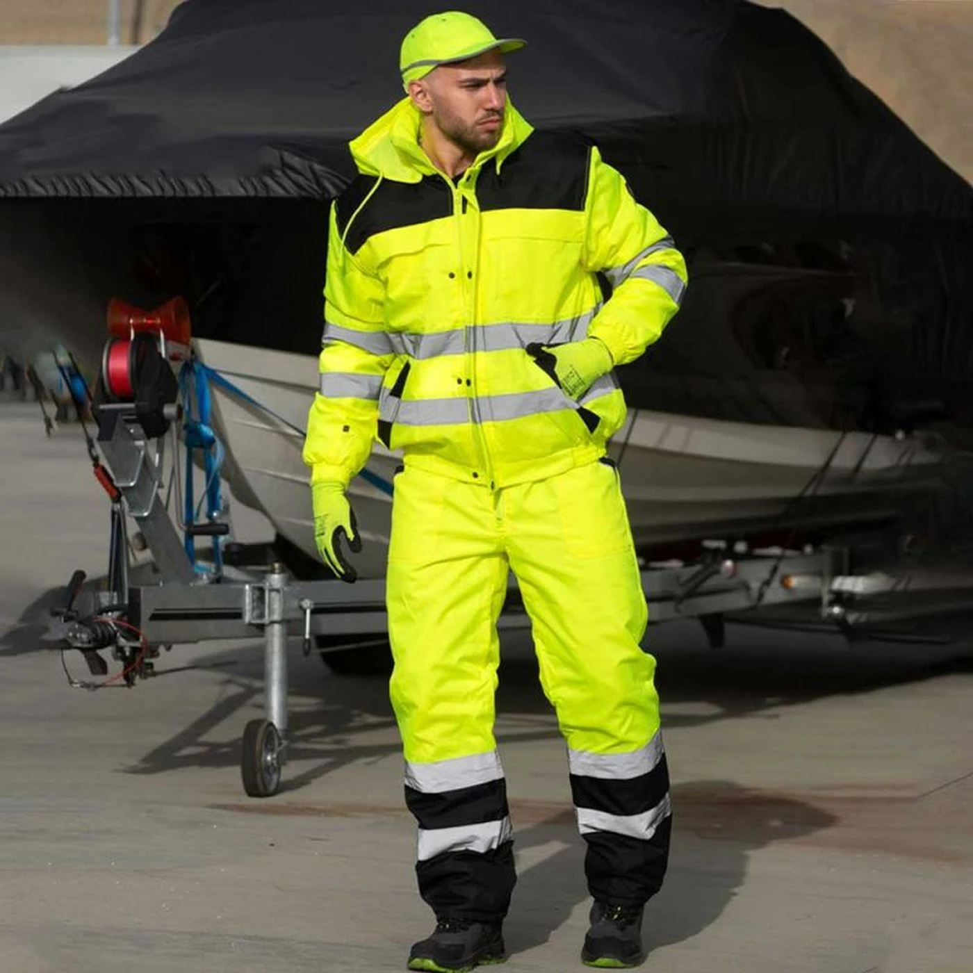 Set de mare vizibilitate COLLINS HV GALBEN IARNĂ / Stenso / Costume de lucru